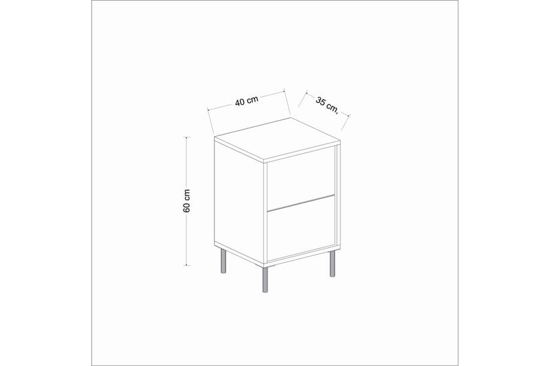 Imaj Natbord 40 cm - Hvid marmor/Guld - Møbler - Borde - Aflastningsbord - Sengebord