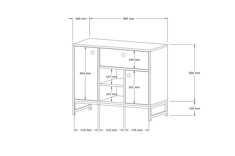 Inci Konsolbord 90 cm - Beige - Møbler - Borde - Aflastningsbord - Entrébord