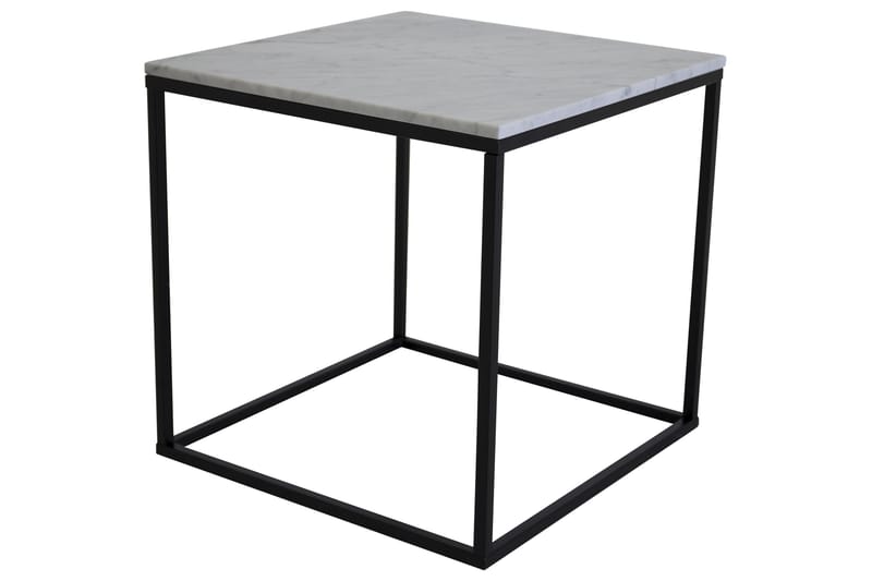 Jorarp Sidebord 50 cm - Hvid/Sort - Lampebord - Bakkebord & små borde