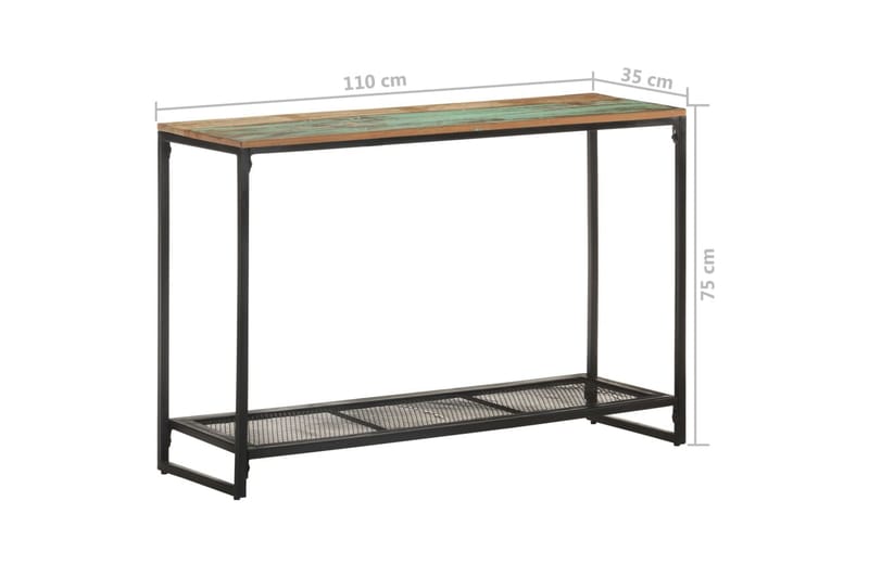 Konsolbord 110x35x75 cm massivt genbrugstræ - Brun - Møbler - Borde - Aflastningsbord - Lampebord