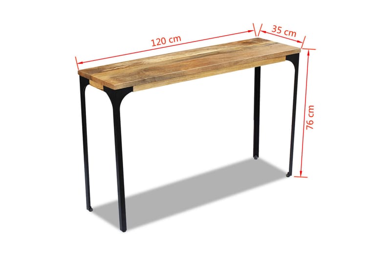 Aflastningsbord I Mangotræ 120X35X76 Cm - Brun - Møbler - Borde - Aflastningsbord - Konsolbord & sidebord