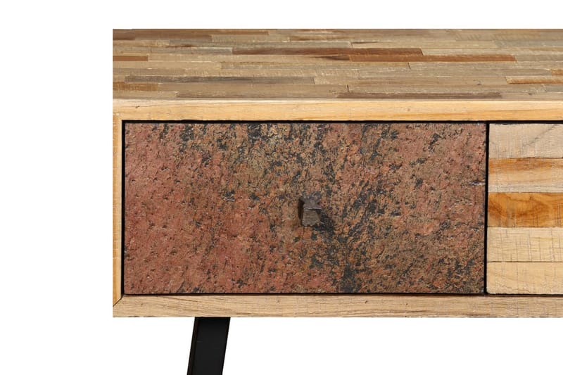 Aflastningsbord Massivt Genbrugsteak 120 X 30 X 76 Cm - Flerfarvet - Møbler - Borde - Aflastningsbord - Konsolbord & sidebord