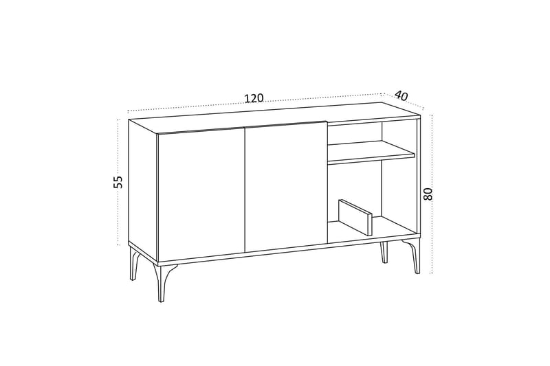 Desgrar Konsolbord 120x80 cm - Blå - Møbler - Borde - Aflastningsbord - Konsolbord & sidebord