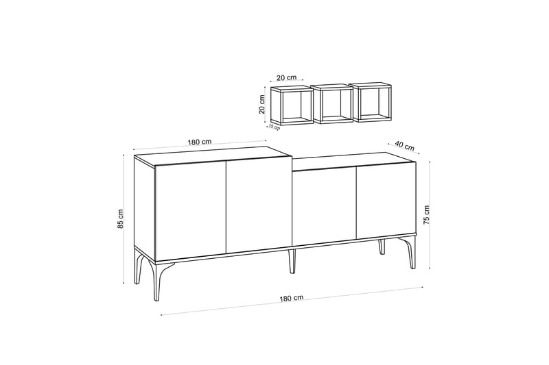 Folliaz Konsolbord 180 cm - Møbler - Borde - Aflastningsbord - Konsolbord & sidebord