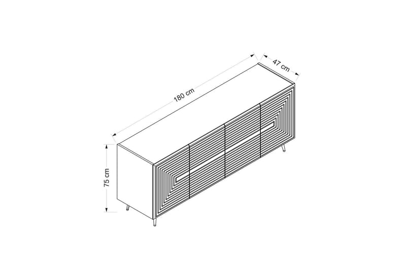 Jose Konsolbord 180 cm - Antracit - Møbler - Borde - Aflastningsbord - Konsolbord & sidebord