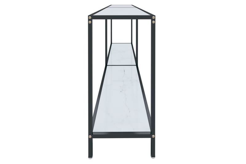 konsolbord 200x35x75,5 cm hærdet glas hvid - Hvid - Møbler - Borde - Aflastningsbord - Konsolbord & sidebord