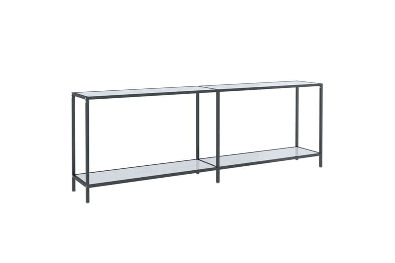 konsolbord 220x35x75,5 cm hærdet glas hvid - Hvid - Møbler - Borde - Aflastningsbord - Konsolbord & sidebord