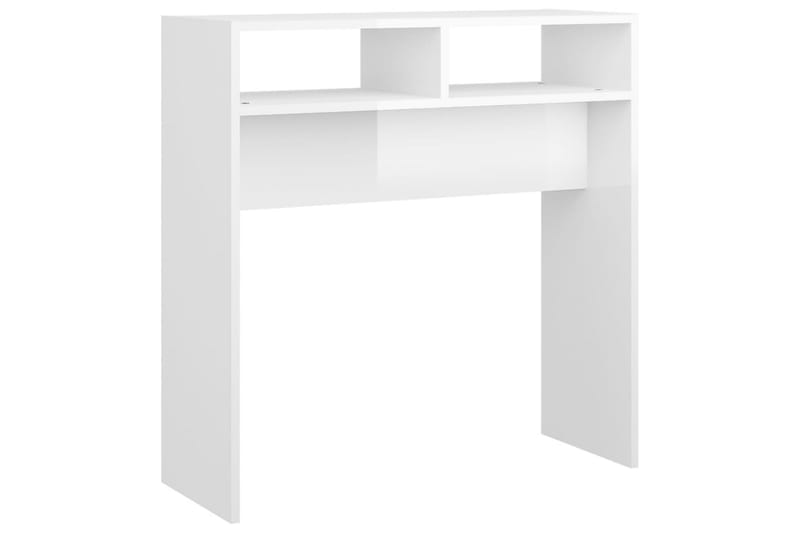 konsolbord 78x30x80 cm spånplade hvid højglans - Hvid - Møbler - Borde - Aflastningsbord - Konsolbord & sidebord