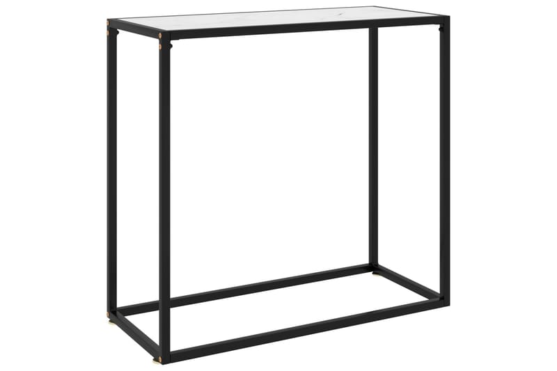 konsolbord 80x35x75 cm hærdet glas hvid - Hvid - Møbler - Borde - Aflastningsbord - Konsolbord & sidebord