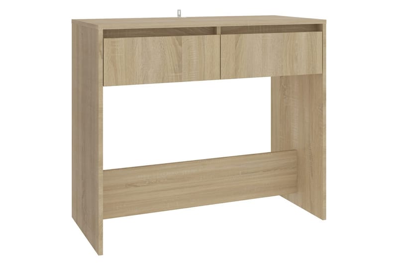 konsolbord 89x41x76,5 cm stål sonoma-eg - Beige - Møbler - Borde - Aflastningsbord - Konsolbord & sidebord