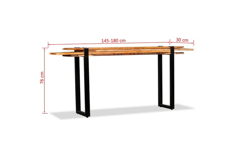 Konsolbord I Massivt Genanvendt Træ Justerbart - Brun - Møbler - Borde - Aflastningsbord - Konsolbord & sidebord