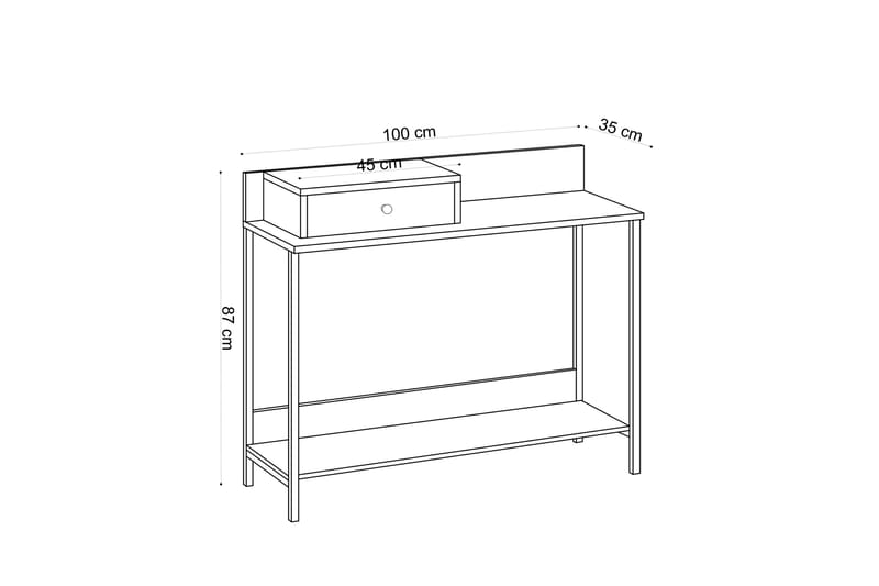 Pelosa Konsolbord 100 cm - Natur - Møbler - Borde - Aflastningsbord - Konsolbord & sidebord