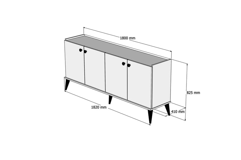 Sharod Aflastningsbord 182 cm - Valnød - Møbler - Borde - Aflastningsbord - Konsolbord & sidebord