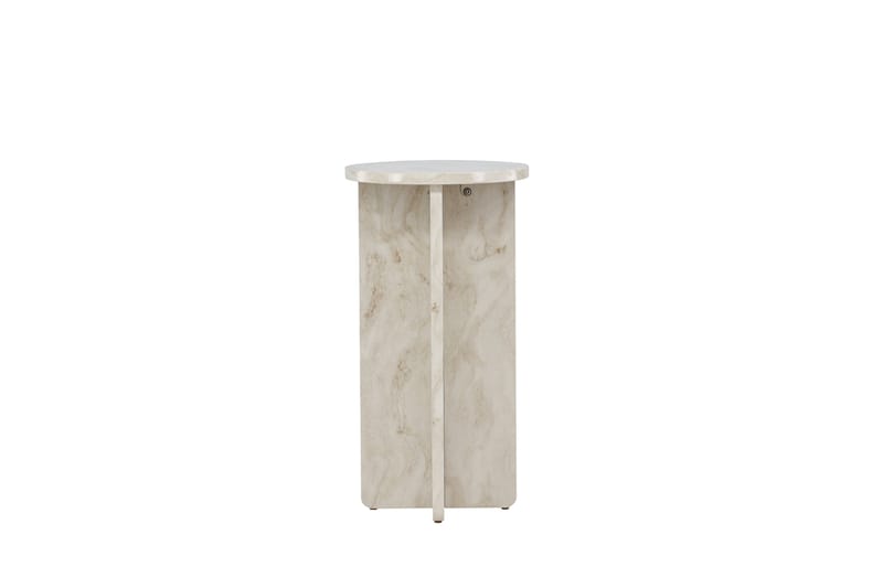 Ålesund Travertin Sidebord 50 cm - Beige - Møbler - Borde - Aflastningsbord - Lampebord