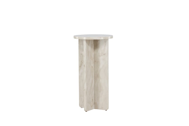 Ålesund Travertin Sidebord 50 cm - Beige - Møbler - Borde - Aflastningsbord - Lampebord