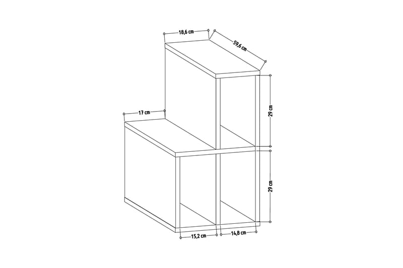 Cieurac Sidebord 60 cm - Antracit - Møbler - Borde - Aflastningsbord - Lampebord