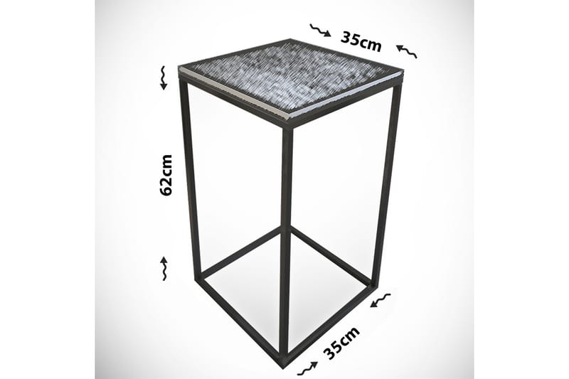 Falan sidebord 35 cm - Sort / hvid - Lampebord - Bakkebord & små borde