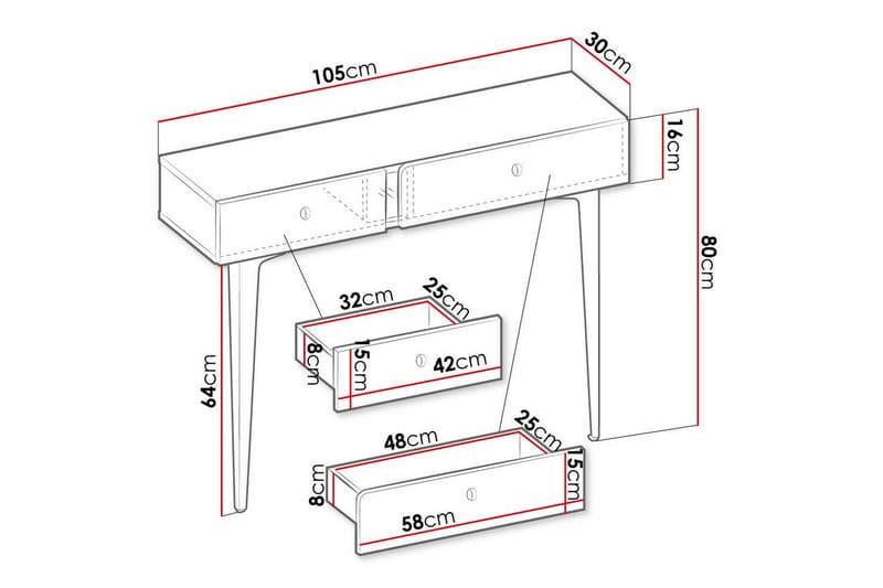 Rathmore Sidebord 105 cm - Grøn - Møbler - Borde - Aflastningsbord - Lampebord