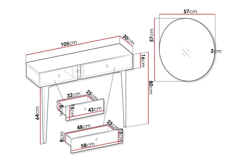 Rathmore Sidebord 105 cm - Grøn - Møbler - Borde - Aflastningsbord - Lampebord