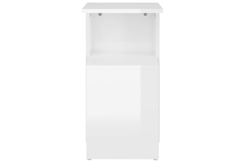 sidebord 36x30x56 cm spånplade hvid højglans - Hvid - Lampebord - Bakkebord & små borde
