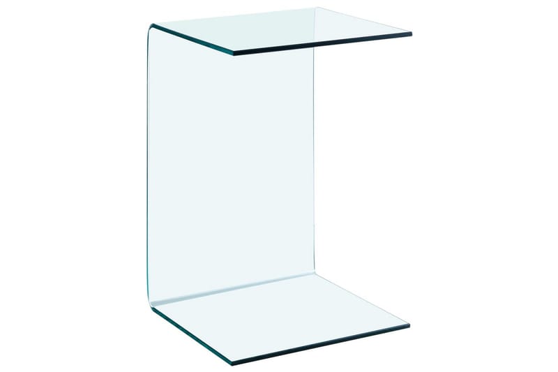 sidebord 40x40x60 cm hærdet glas - Gennemsigtig - Møbler - Borde - Aflastningsbord - Lampebord