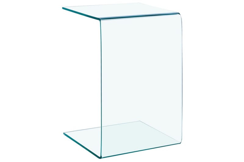 sidebord 40x40x60 cm hærdet glas - Gennemsigtig - Møbler - Borde - Aflastningsbord - Lampebord