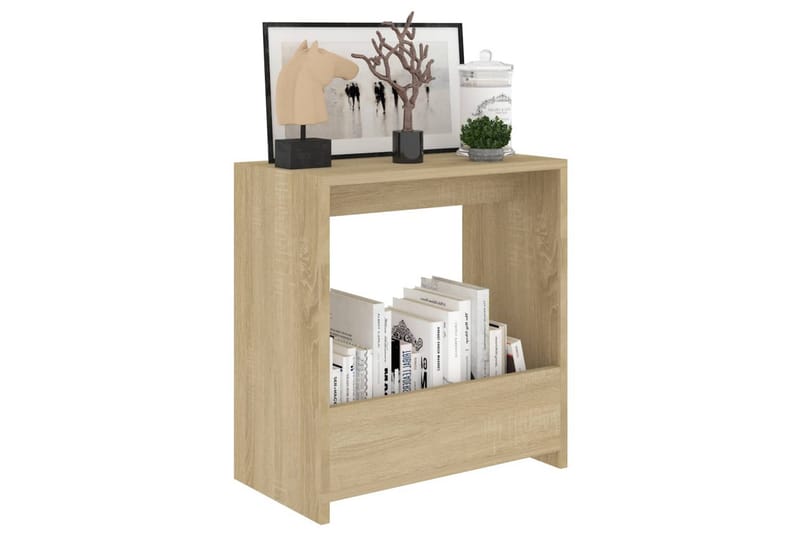 sidebord 50x26x50 cm spånplade sonoma-eg - Brun - Møbler - Borde - Aflastningsbord - Lampebord