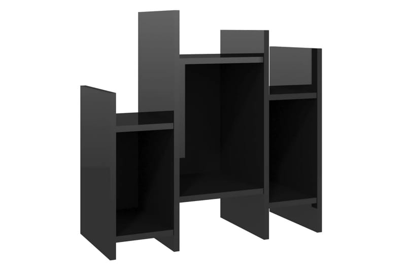 sideskab 60x26x60 cm spånplade sort højglans - Sort - Lampebord - Bakkebord & små borde