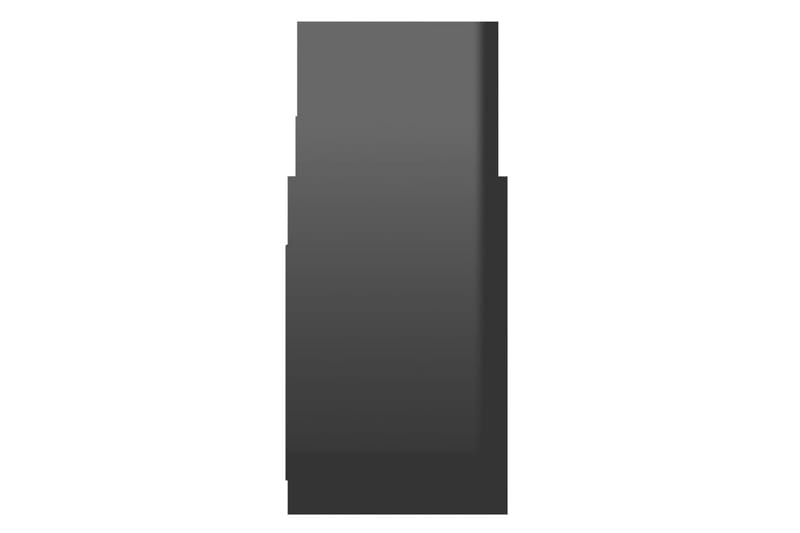 sideskab 60x26x60 cm spånplade sort højglans - Sort - Lampebord - Bakkebord & små borde