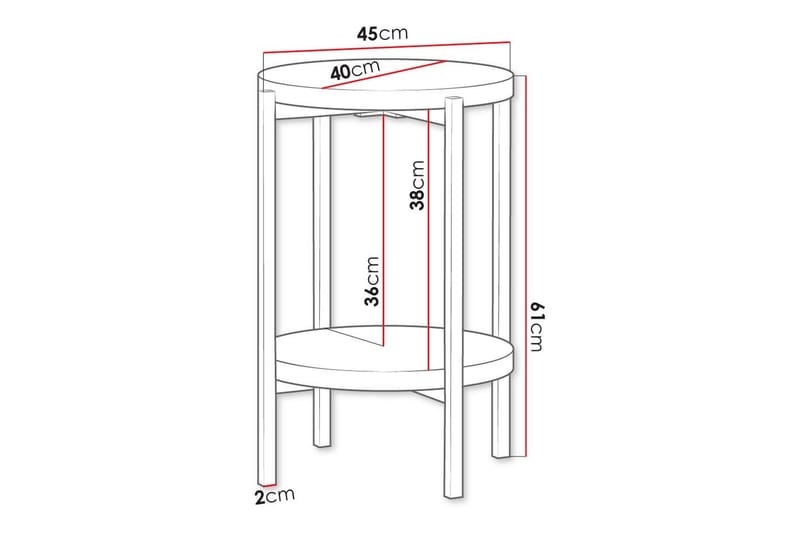 Staffin Sidebord - Hvid - Møbler - Borde - Aflastningsbord - Lampebord