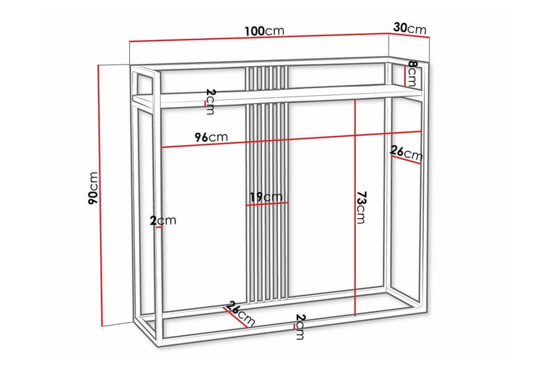 Wardner Sidebord 100 cm - Hvid - Møbler - Borde - Aflastningsbord - Lampebord