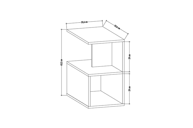 Windcrest Sidebord 60 cm - Antracit - Møbler - Borde - Aflastningsbord - Lampebord