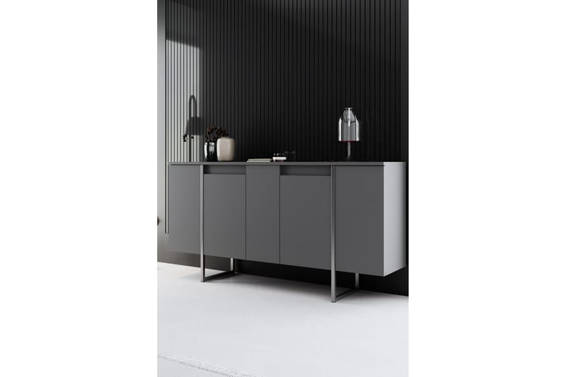 Luxe Konsolbord 160 cm - Antracit/Sølv - Møbler - Borde - Aflastningsbord - Entrébord