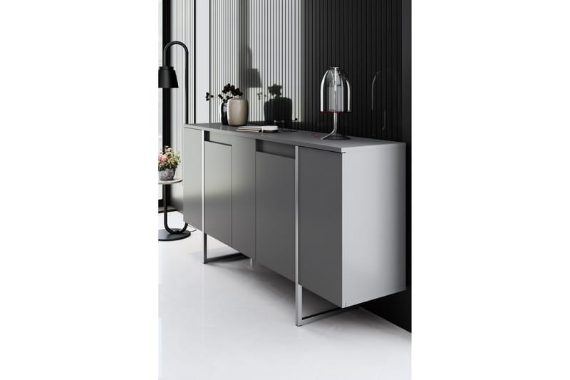 Luxe Konsolbord 160 cm - Antracit/Sølv - Møbler - Borde - Aflastningsbord - Entrébord