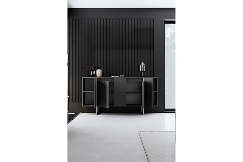 Luxe Konsolbord 160 cm - Antracit/Sølv - Møbler - Borde - Aflastningsbord - Entrébord