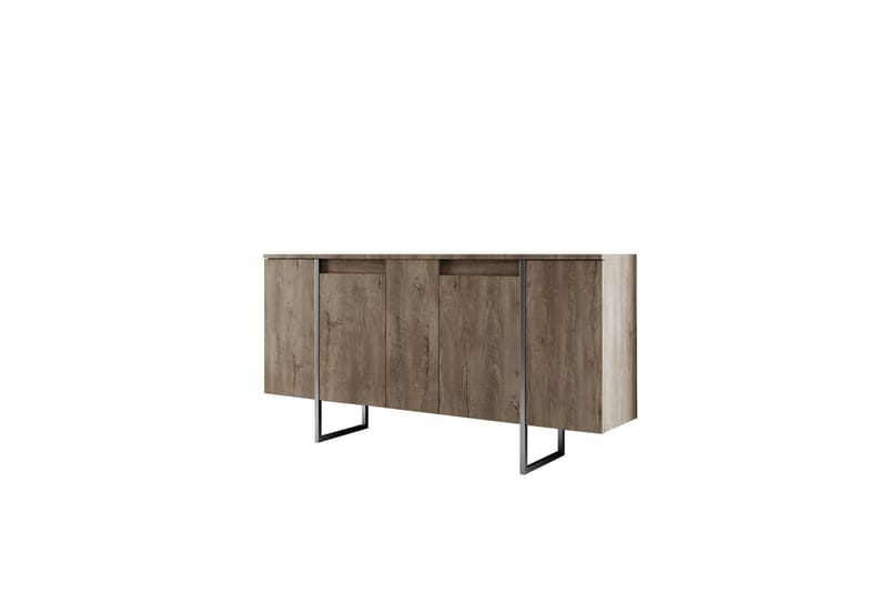 Luxe Konsolbord 160 cm - Valnød/Sølv - Møbler - Borde - Aflastningsbord - Entrébord