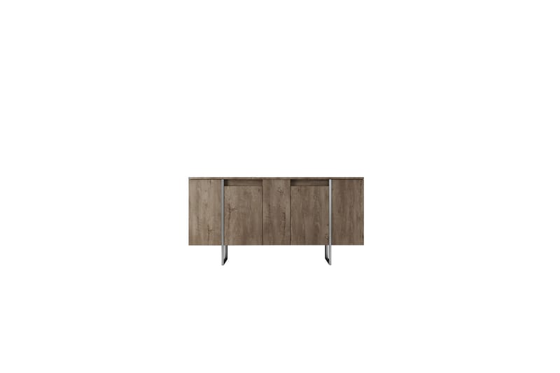 Luxe Konsolbord 160 cm - Valnød/Sølv - Møbler - Borde - Aflastningsbord - Entrébord