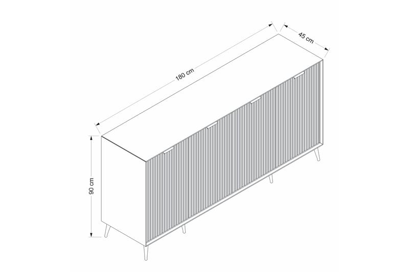 Luxe Konsollbord 180 cm - Sandsten - Møbler - Borde - Aflastningsbord - Entrébord