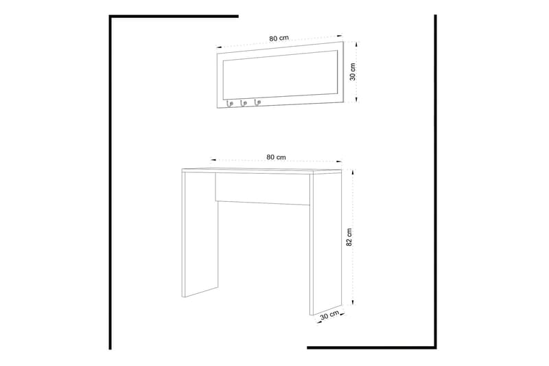 Mod design skrivebord - Hvid - Møbler - Borde - Aflastningsbord