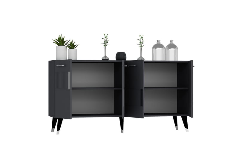 Moda Konsolbord 150 cm - Antracit/Sølv - Møbler - Borde - Aflastningsbord - Entrébord