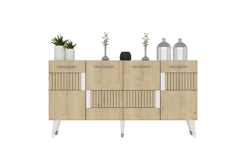 Moda Konsolbord 150 cm - Brun/Eg/Sølv - Møbler - Borde - Aflastningsbord - Entrébord