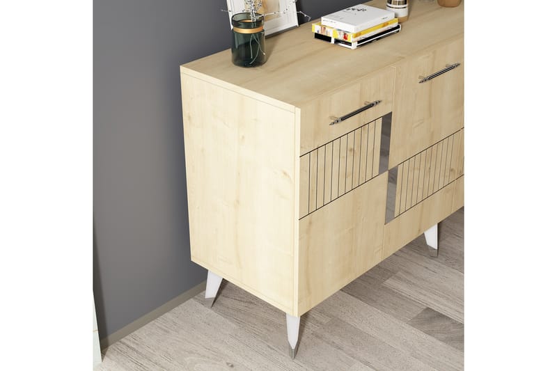 Moda Konsolbord 150 cm - Brun/Eg/Sølv - Møbler - Borde - Aflastningsbord - Entrébord