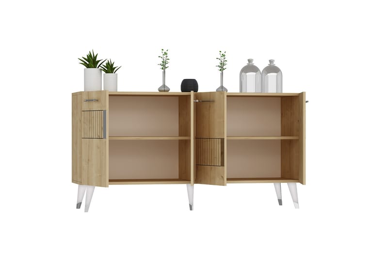 Moda Konsolbord 150 cm - Brun/Eg/Sølv - Møbler - Borde - Aflastningsbord - Entrébord