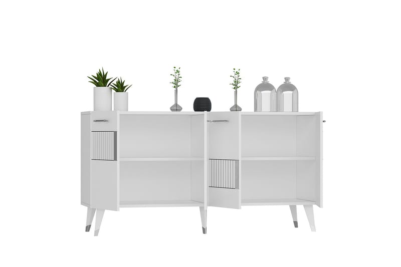 Moda Konsolbord 150 cm - Hvid/Sølv - Møbler - Borde - Aflastningsbord - Entrébord