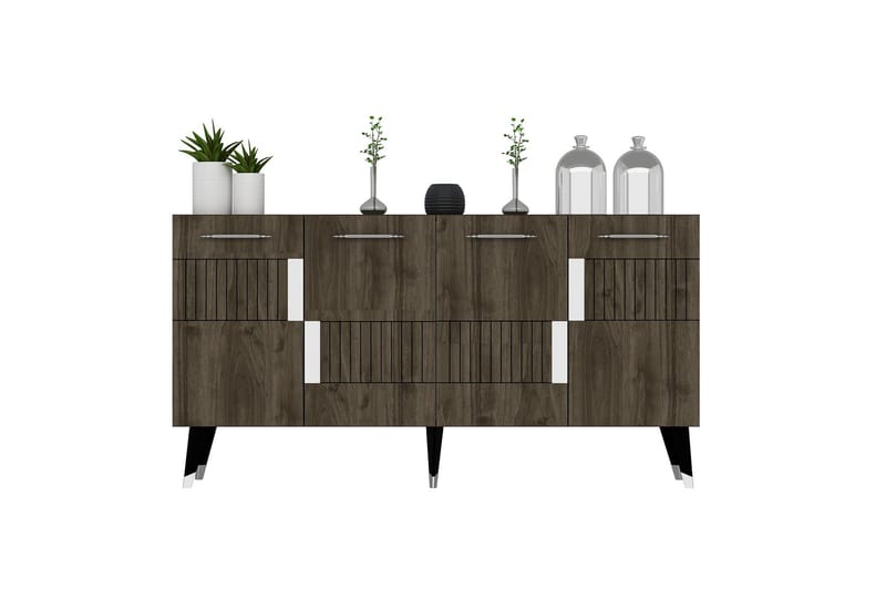 Moda Konsolbord 150 cm - Valnød/Sølv - Møbler - Borde - Aflastningsbord - Entrébord