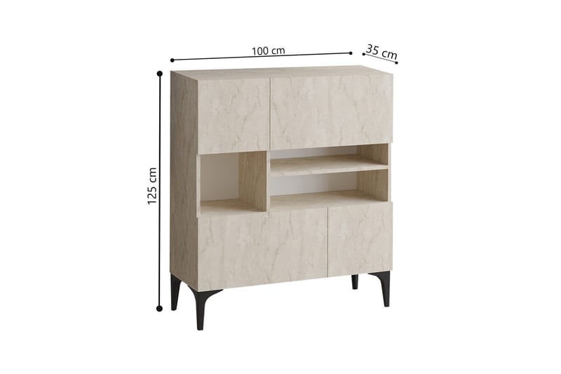 Palaio Konsolbord 100 cm - Beige - Møbler - Borde - Aflastningsbord - Entrébord