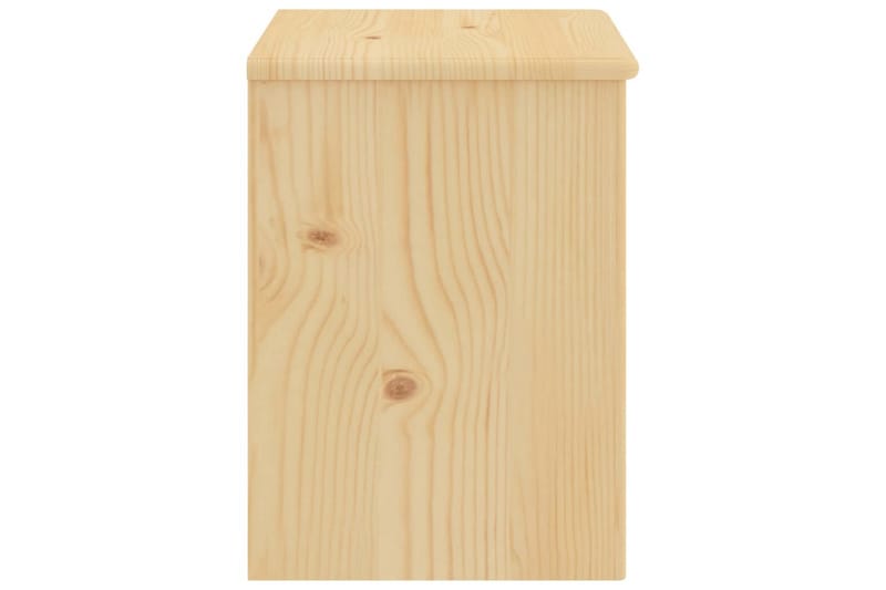 sengebord 35x30x40 cm massivt fyrretræ lys træfarve - Brun - Sengebord