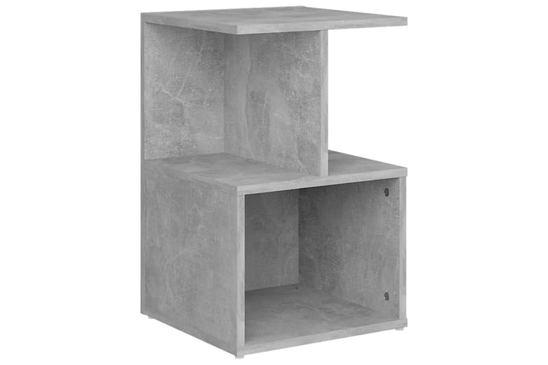 sengebord 35x35x55 cm spånplade betongrå - Grå - Sengebord
