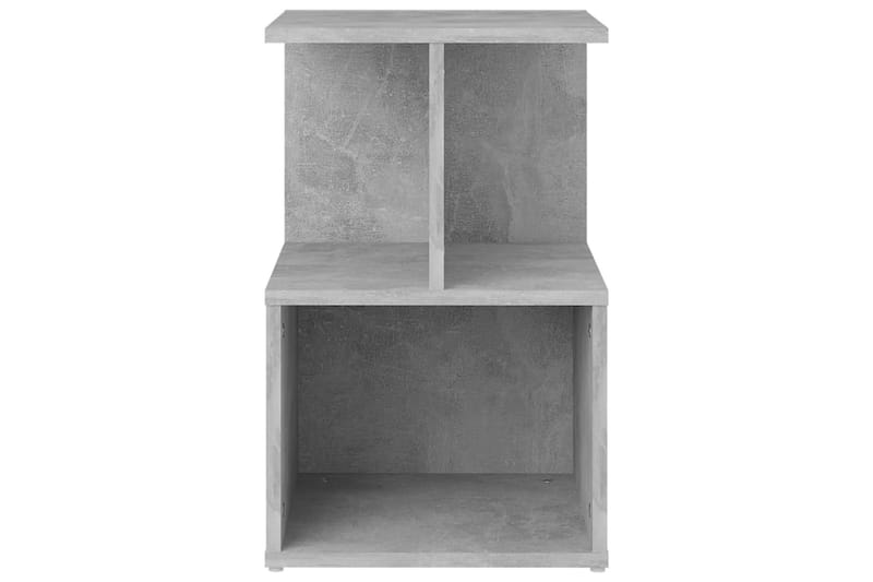 sengebord 35x35x55 cm spånplade betongrå - Grå - Sengebord