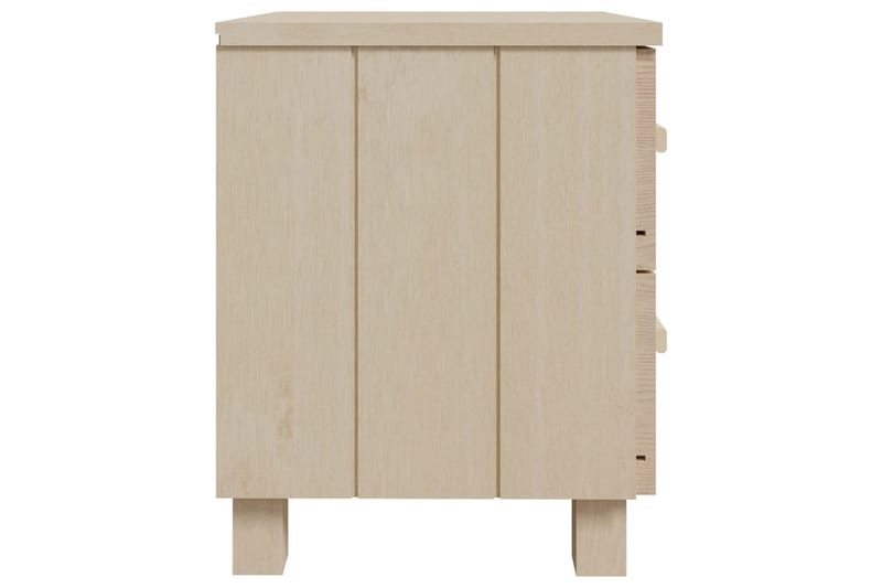 sengeborde 2 stk. 40x35x44,5 cm massivt fyrretræ gyldenbrun - Brun - Møbler - Borde - Aflastningsbord - Sengebord